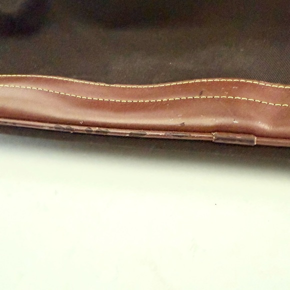 Vintage Dooney & Bourke Travel Overnight Bag Cabriolet Leather Duffle Weekender - Picture 6 of 13